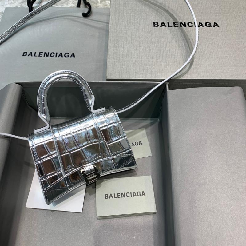Balenciaga Bags 637372 crocodile pattern silver buckle